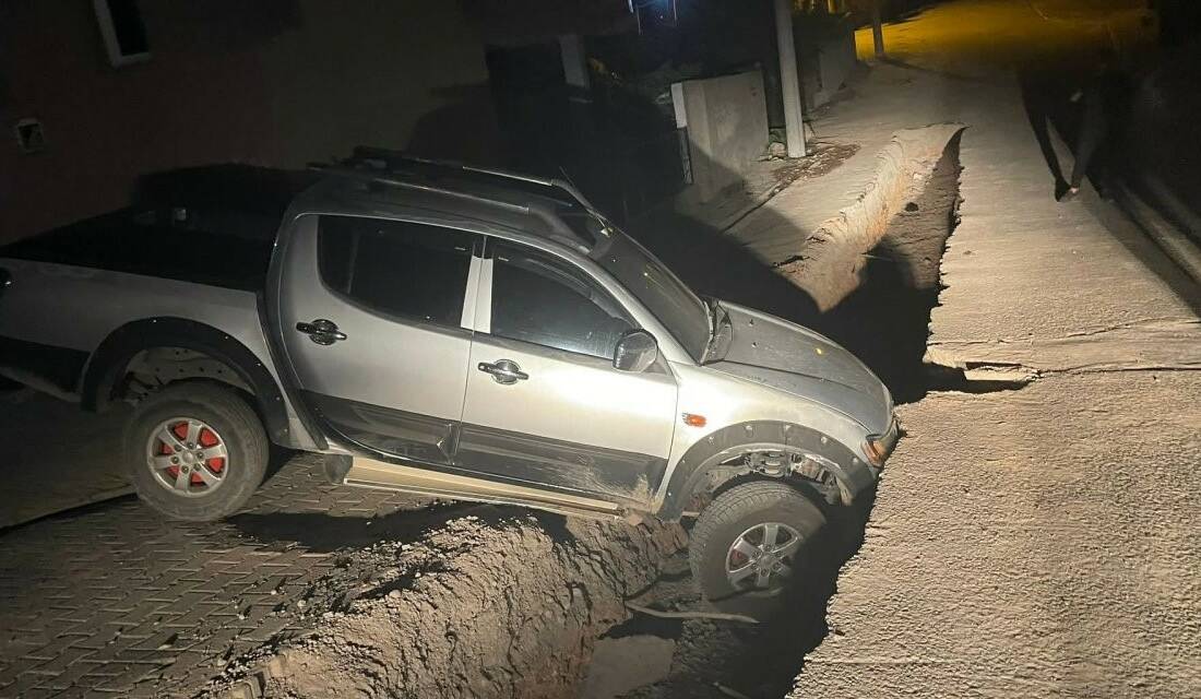 Silopi ilçesindeki doğalgaz çalışmaları sırasında açılan ve güvenlik önlemleri alınmadan