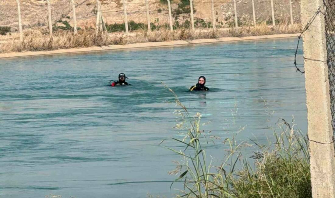 Şanlıurfa'nın Haliliye ilçesinde, sulama kanalına girip akıntıya kapılan gencin bulunması