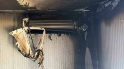 Adıyaman'da bir klimanın üç gün boyunca açık bırakılması sonucu konteynerde