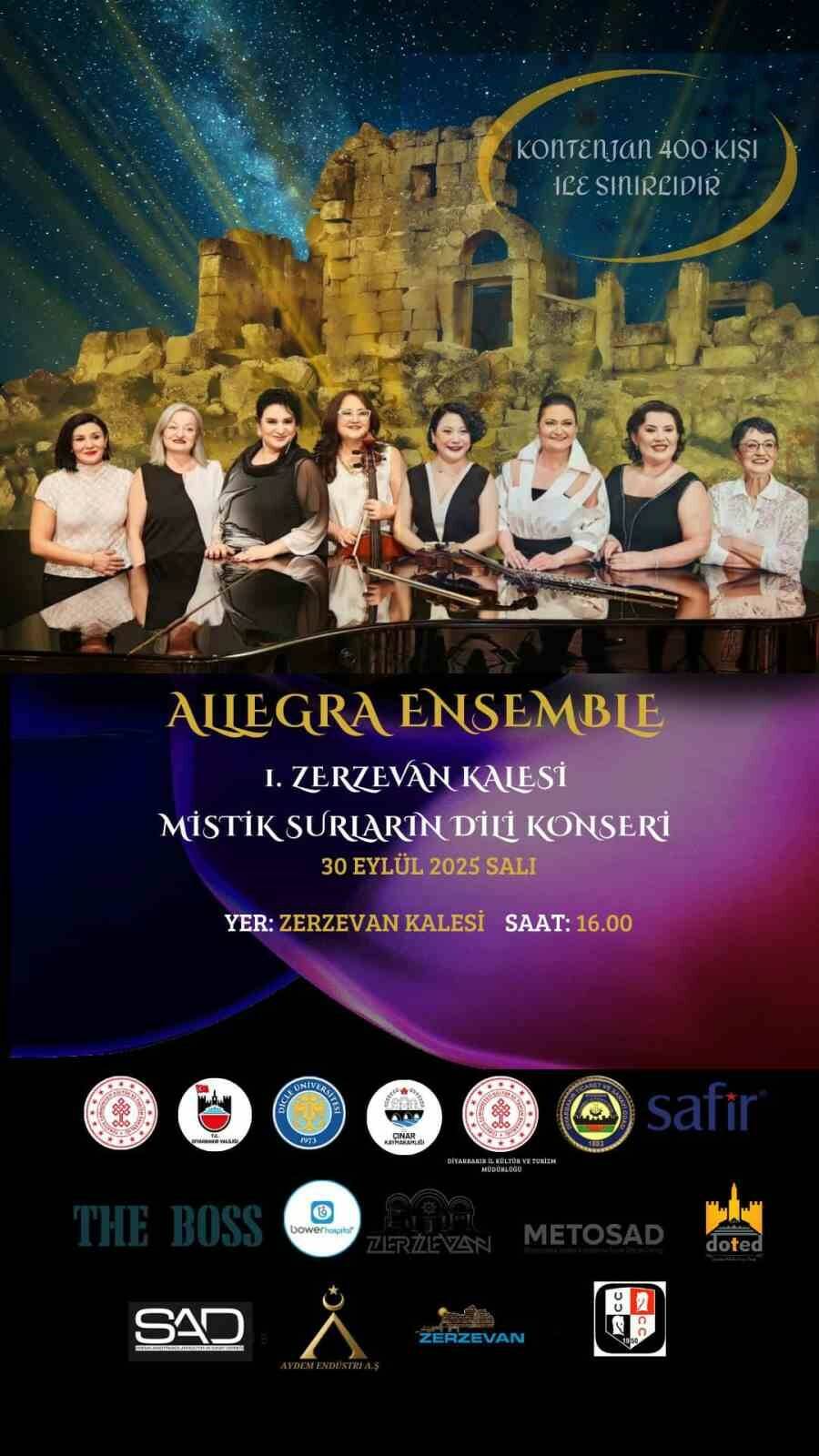 Zerzevan Kalesi, Türkiye'nin önde gelen kadın müzik topluluklarından Allegra Ensemble'un