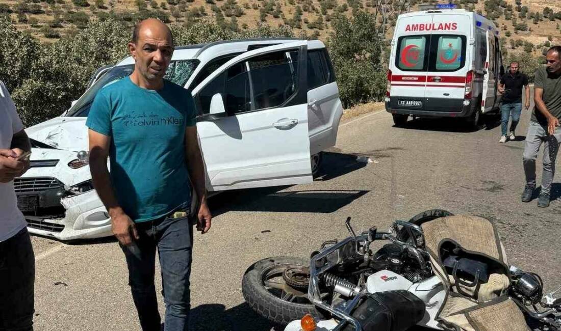 Batman'ın Gercüş ilçesine bağlı Yayladüzü köyünde hafif ticari araç ile