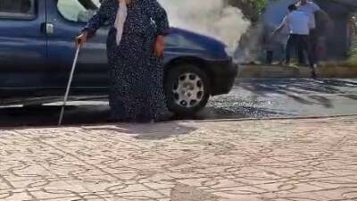 Çınar ilçesinde bir hafif ticari araç seyir halindeyken alev aldı.