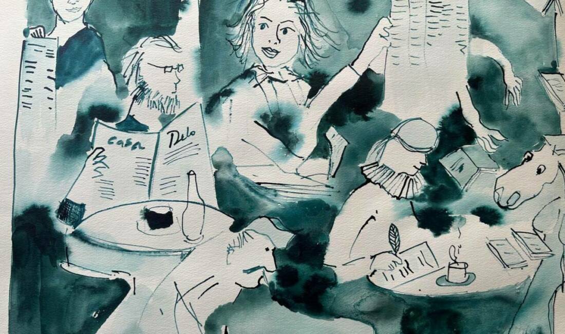 Gaziantepli ressam Mizyal Karabiber Nacaroğlu ve torunu Ferit Özdeş, "Biz