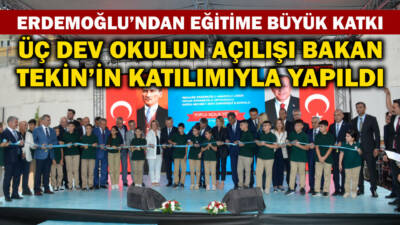 Gaziantep’te hayırsever Erdemoğlu Ailesi tarafından yaptırılan üç okul, Millî Eğitim