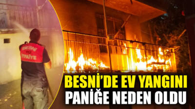 Besni’nin Ciritmeydan Mahallesi’nde çıkan ev yangını, itfaiyenin hızlı müdahalesiyle büyümeden