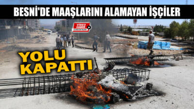 Besni'de yapımı süren bir inşaatta çalışan işçiler, 2 aydır ücretlerini