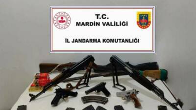 Mardin'de jandarma ekipleri tarafından silah ve mühimmat kaçakçılığına yönelik operasyon