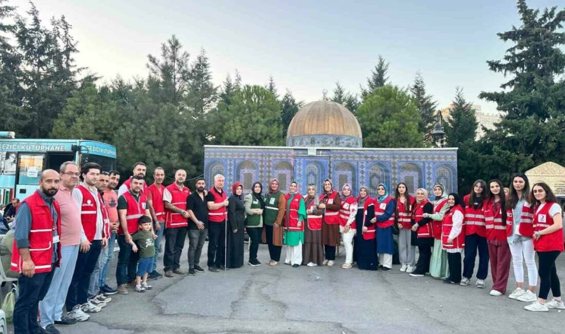 Mardin'de Türk Kızılay Derneği Artuklu Şubesi öncülüğünde Filistin'e destek etkinliği
