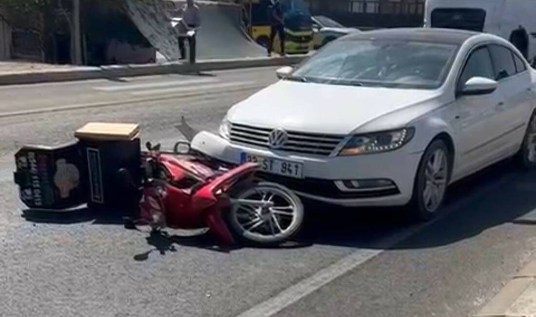 Mardin'in Nusaybin ilçesinde otomobil ile motosikletin çarpışması sonucu bir trafik