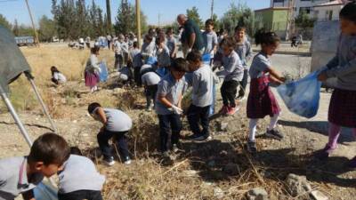 Adıyaman’ın Samsat ilçesinde ‘temiz çevre’ mesajı vermek için yapılan etkinlikte