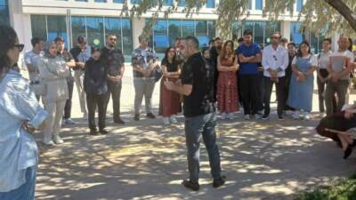 Şanlıurfa’da Harran Üniversitesi Güzel Sanatlar Fakültesi öğrencileri ve yüksek lisans