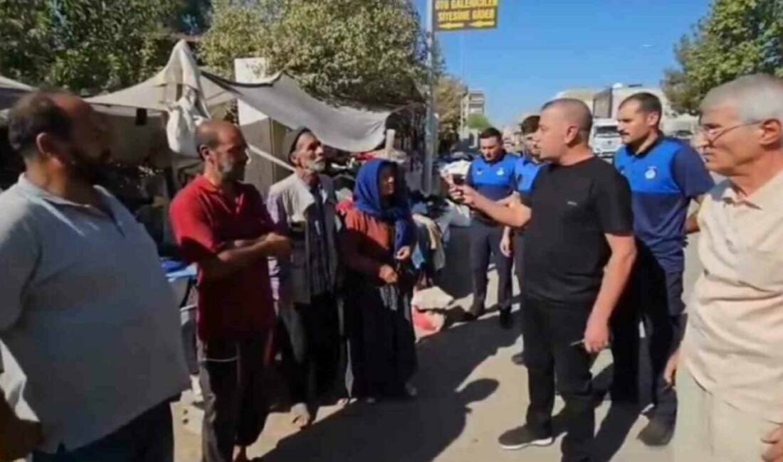 Şanlıurfa'nın Viranşehir ilçesinde belediyenin zabıta müdürü, pazarcı esnafına sert uyarılarda
