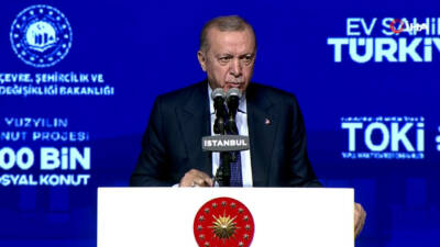 Cumhurbaşkanı Recep Tayyip Erdoğan, Başakşehir'de düzenlenen "Yüzyılın Konut Projesi Programı"na