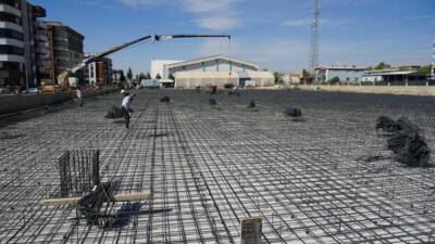 Adıyaman Belediyesi, depremde yıkılan hizmet binasının ardından Karapınar Mahallesi’nde yapımına