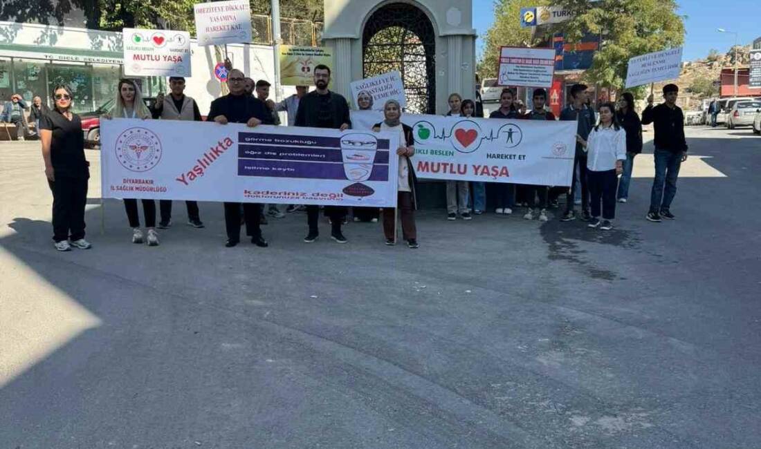 Diyarbakır'ın Dicle İlçe Sağlık Müdürlüğü tarafından düzenlenen farkındalık yürüyüşü, "Dünya