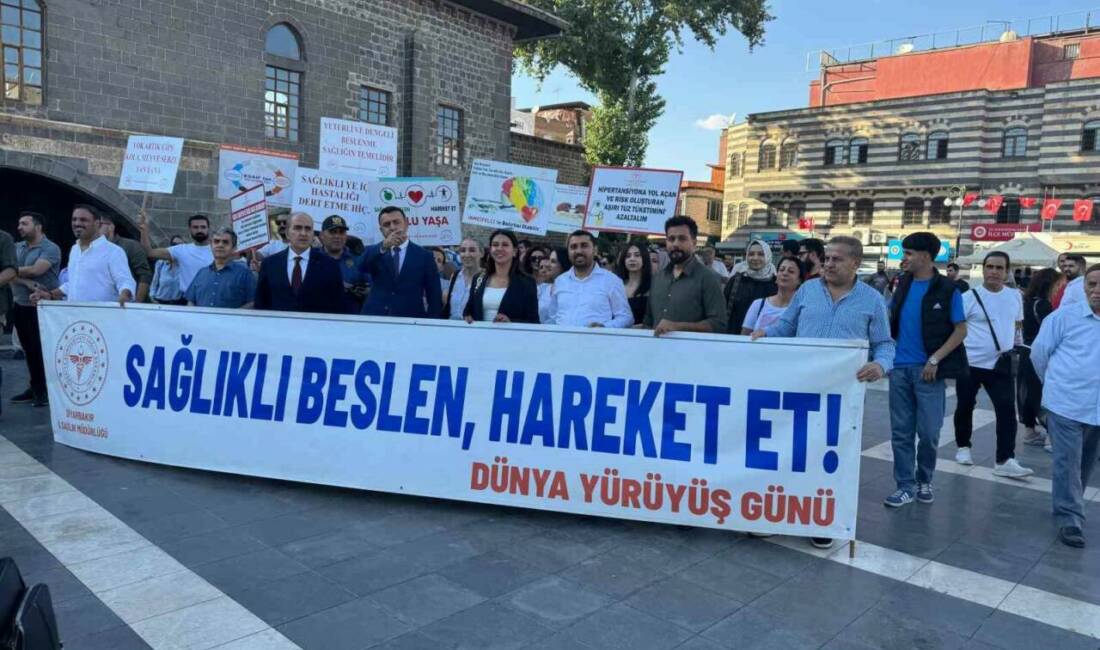 Diyarbakır’da 3-4 Ekim Dünya Yürüyüş Günü kapsamında sağlıklı yaşam yürüyüşü