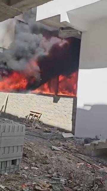 Diyarbakır’ın Hani ilçesindeki bir bina inşaatında çıkan yangın, dün öğlen