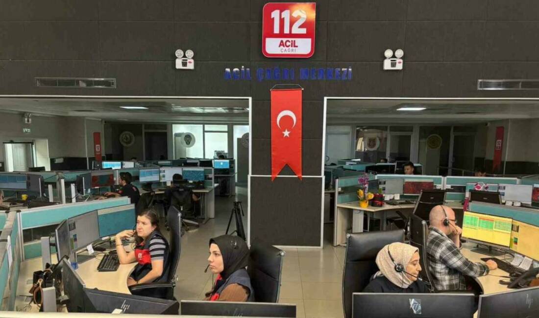 Gaziantep’te 112 Acil Çağrı hattına yılın ilk 8 ayında 2