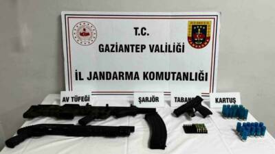 Gaziantep'te son bir ay içerisinde gerçekleştirilen operasyonlarda 28 adet tabanca