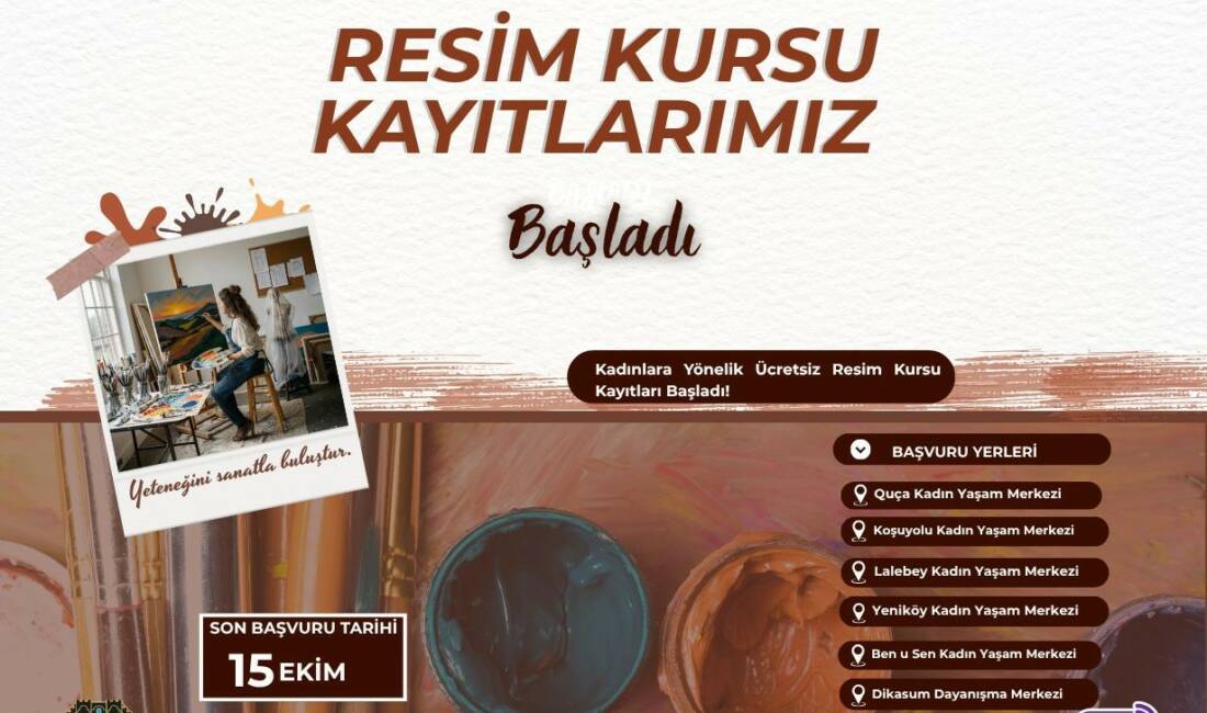 Diyarbakır Büyükşehir Belediyesi, kadınlara yönelik ücretsiz resim kursu düzenliyor. Kadınlar,