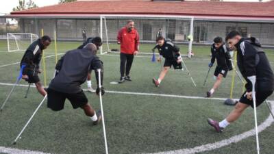 Gaziantep’te 13 yıl önce geçirdiği trafik kazası sonucu sol bacağını
