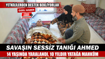 Suriye’de Esad rejiminin bombasıyla yaralanan Ahmed Elhasan, 14 yaşında felç