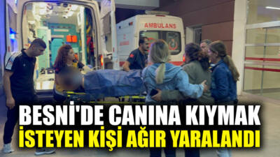 Besni'de kendini asarak canına kıymak isteyen genç, ağır yaralandı.