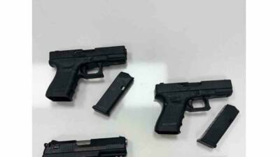 Mardin'in Artuklu ilçesinde durdurulan bir araçta ruhsatsız 4 tabanca bulundu.