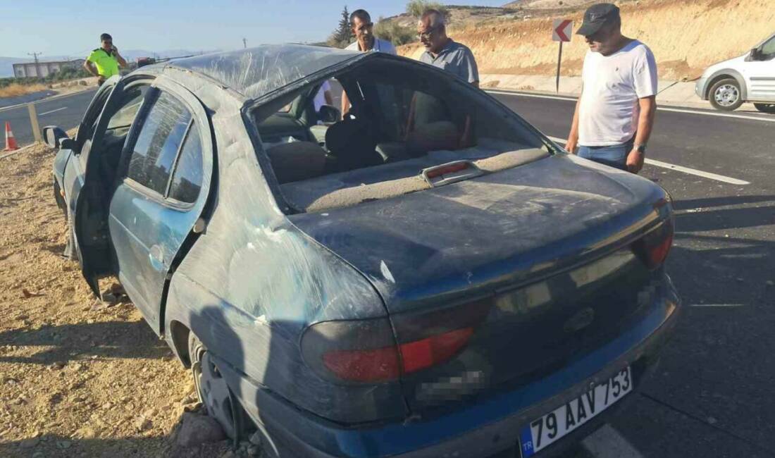 Kilis-Hatay kara yolunda meydana gelen kazada araç takla attı. Sürücü