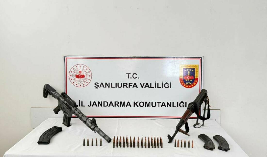 Şanlıurfa'da jandarma ekipleri yasa dışı silah ve mühimmatla mücadele kapsamında
