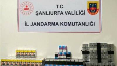Şanlıurfa'da tütün ve alkol kaçakçılığına yönelik operasyonda 3 bin paket