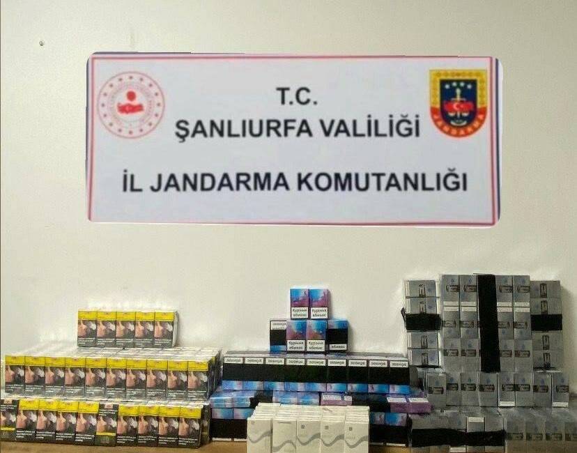 Şanlıurfa'da tütün ve alkol kaçakçılığına yönelik operasyonda 3 bin paket