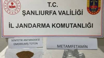 Şanlıurfa'da jandarma ekipleri tarafından yürütülen narkotik suçlarla mücadele operasyonunda uyuşturucu