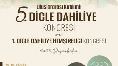 Dicle Dahiliye Kongresi, 3-5 Ekim 2025 tarihleri arasında Diyarbakır'da gerçekleşecek.