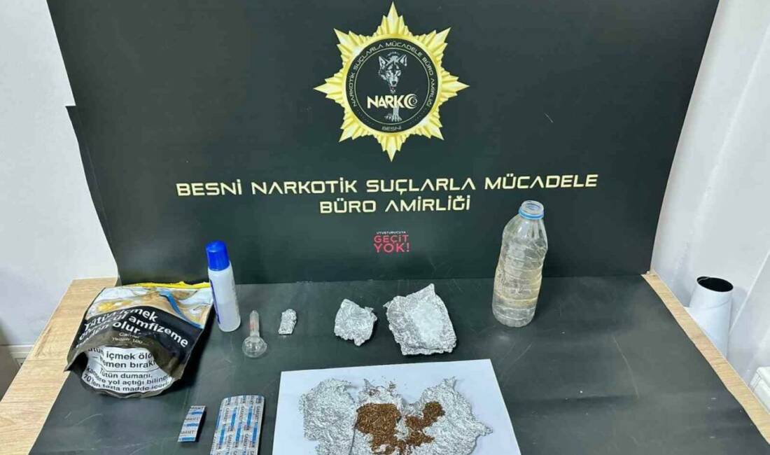 Adıyaman'ın Besni ilçesinde polis ekipleri tarafından düzenlenen uyuşturucu operasyonunda F.T.