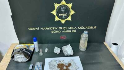 Adıyaman'ın Besni ilçesinde polis ekipleri tarafından düzenlenen uyuşturucu operasyonunda F.T.