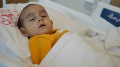 Osmaniye'de işitme engelli olarak doğan 14 aylık Hamza Tuğra, Gaziantep