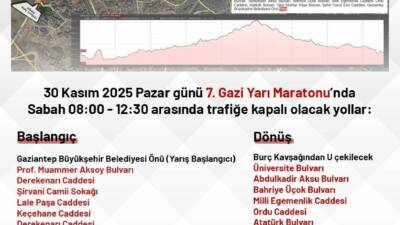 Bu yıl 7'ncisi düzenlenecek Gazi Yarı Maratonu kapsamında, 30 Kasım