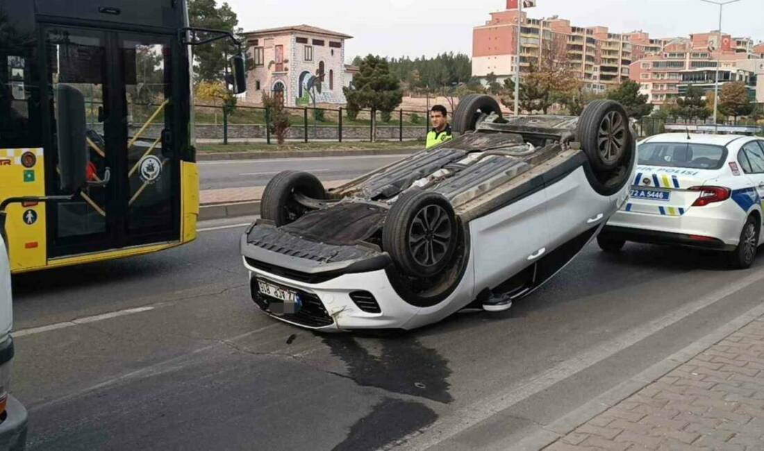 Batman’da bir otomobilin sürücüsünün kontrolünü kaybetmesi sonucu araç takla attı