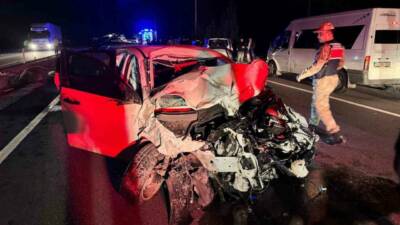 Batman'ın Çarıklı köyünde meydana gelen kaza, iki büyükbaş hayvana çarpma