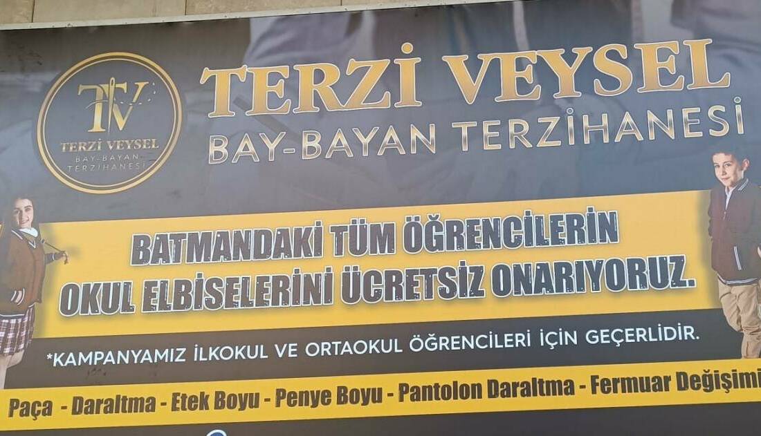 Batman'da uzun yıllardır terzilik yapan Sabahattin Gerkin, öğrencilere destek olmak