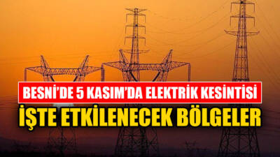 AKEDAŞ, 5 Kasım 2025 Çarşamba günü Besni’de planlı şebeke çalışması