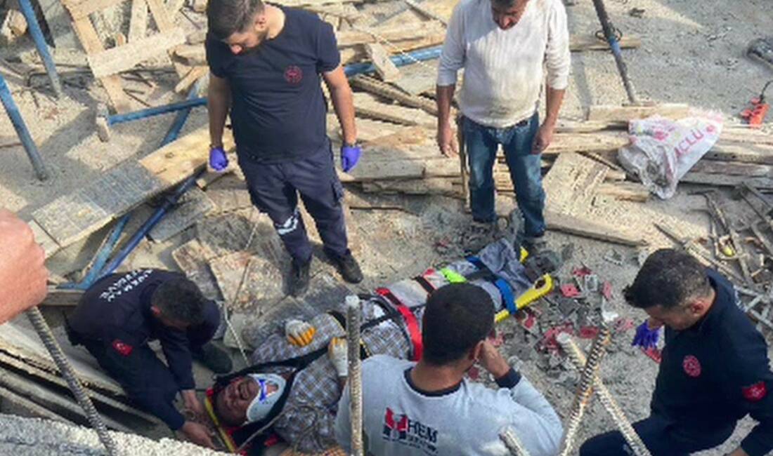 Adıyaman'ın Fatih Mahallesi'nde bir inşaatta çalışan M.K. isimli işçi, dengesini