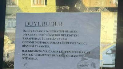 Diyarbakır'da özel halk otobüsleri, ücretsiz kart sahiplerini almama kararı aldı.