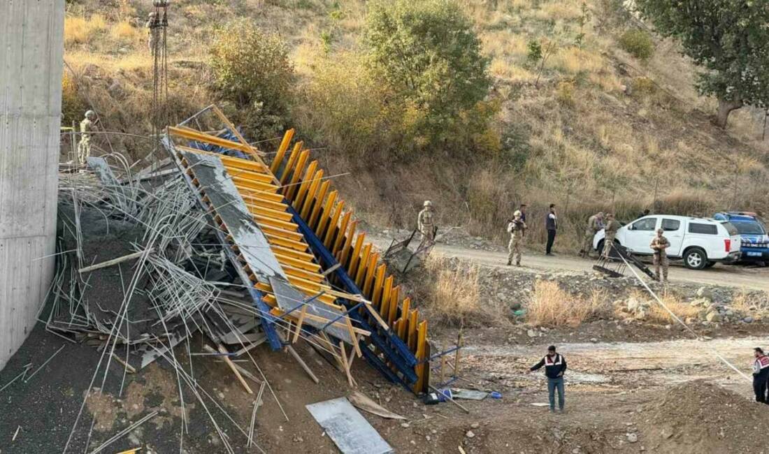 Diyarbakır'ın Kulp ilçesinde viyadük inşaatı iskelesinde meydana gelen çökmede ölü