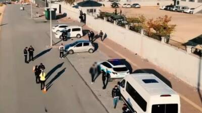 Gaziantep'te polis ekipleri okul çevrelerinde dron destekli huzur ve güven