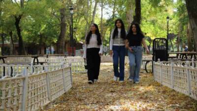 Gaziantep'te çeşitli parklar ve tabiat parkında sonbaharın renkleri görülmeye değer