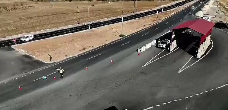 Batman’da Gercüş İlçe Jandarma Komutanlığı Trafik Ekipleri, drone destekli bir