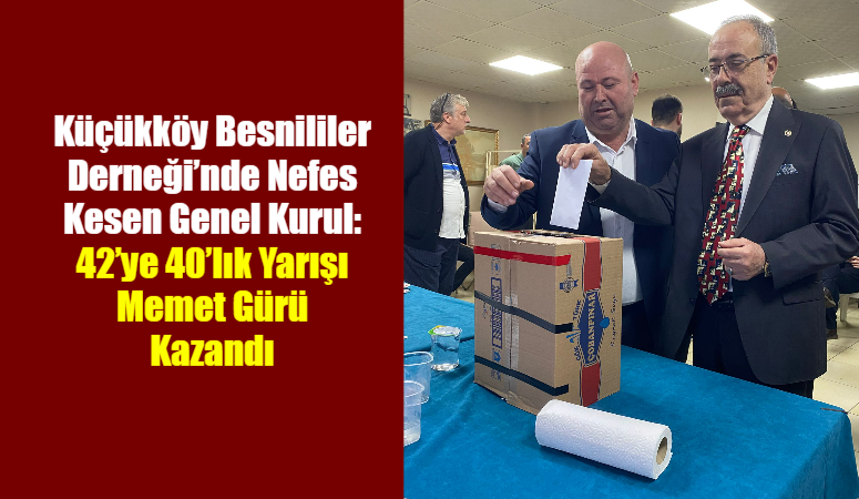 Küçükköy Besnililer Derneği’nin Olağan Genel Kurul Toplantısı, dernek lokalinde yoğun