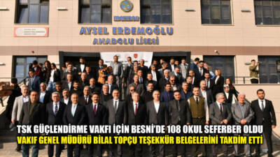 TSKGV Genel Müdürü Bilal Topçu, Besni'de düzenlenen kermes açılışına katıldı;